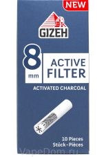 Фильтры для трубок GIZEH Filters Charcoal 8 мм 10 шт