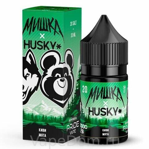 Жидкость SALT МИШКА Х HUSKY (Киви, Мята), 30мл 20мг