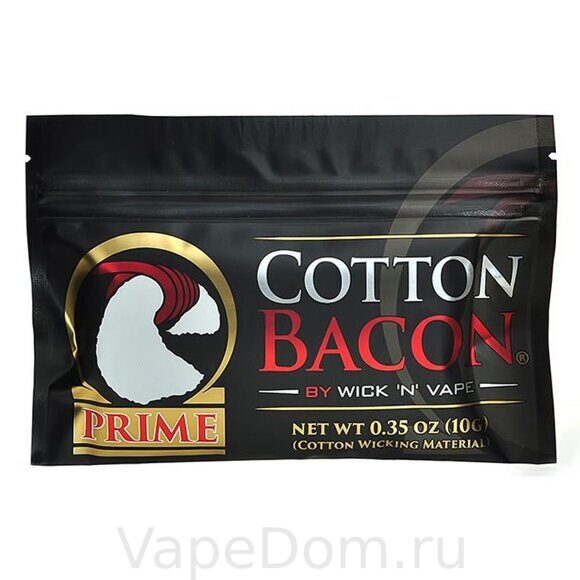 Хлопковая вата Wick 'N' Vape Cotton Bacon Prime (оригинал)