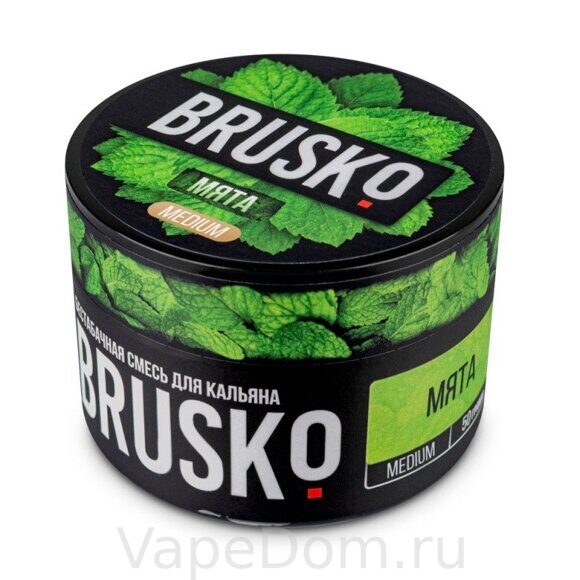 BRUSKO Смесь для кальяна Medium Мята