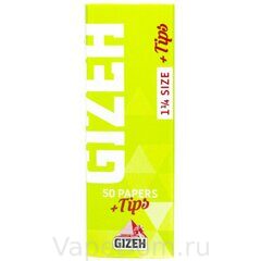 Бумага сигаретная GIZEH Super Fine Size 1 1/4 50 листа + 50 фильтра с магнитной защелкой